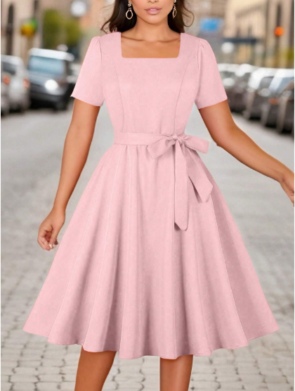 Pink mini dress